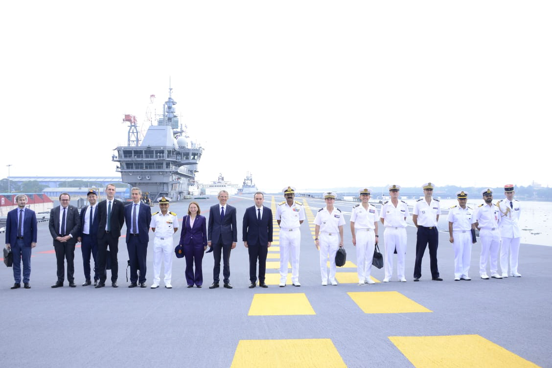 Visit of French Minister of Armed Forces Onboard INS Vikrant - India ...