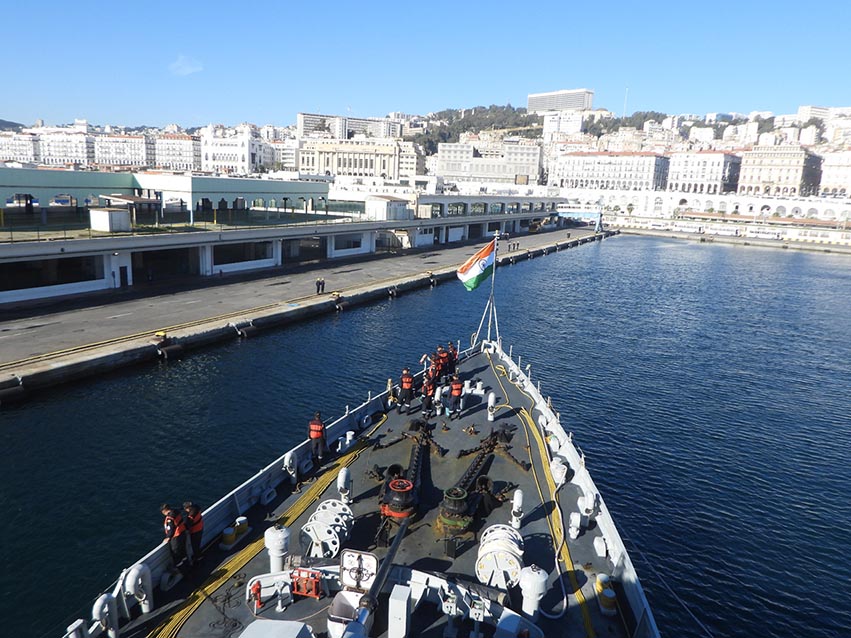 Ins Sumetha Port Visit of INS Sumedha at Algiers - India Strategic