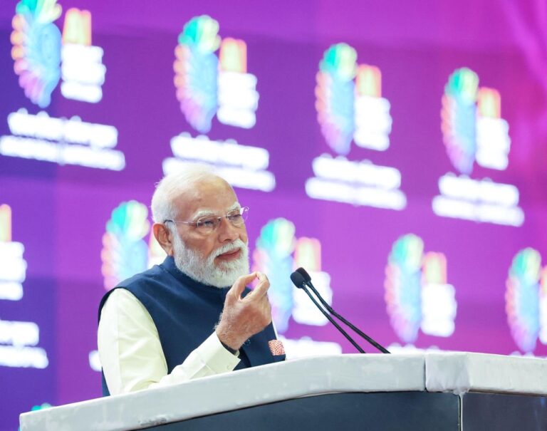 Modi unveils M.A.N.A.V. Vision at India AI Impact Summit 2026, calls ...