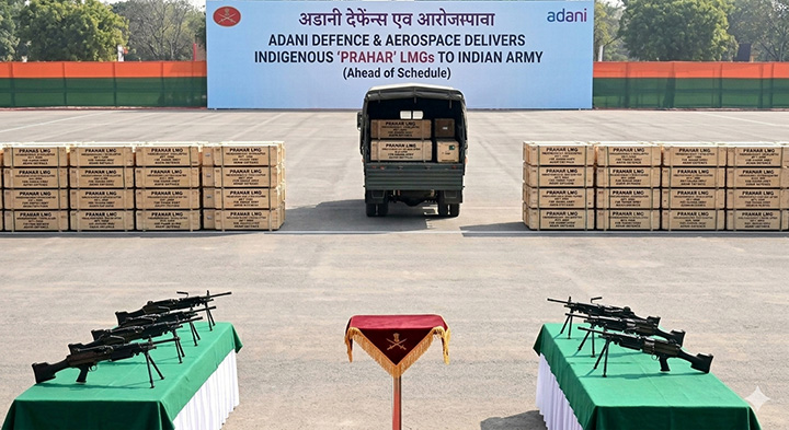 Adani Defence & Aerospace delivers 2,000 indigenous Prahar LMGs to ...
