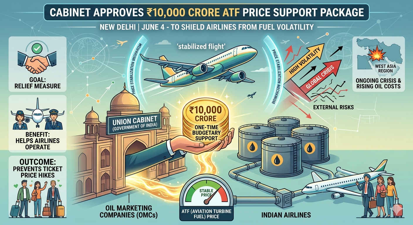 Cabinet approves ₹10,000 crore ATF price support package to shield ...